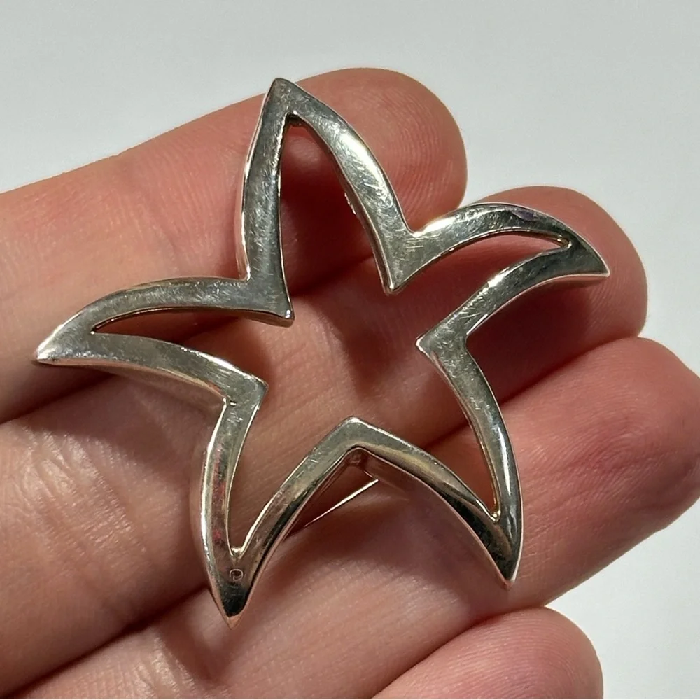 925 Mexico Starfish Star Pendant Y2K 90s Nautical McBling Tropical Cruise Wear